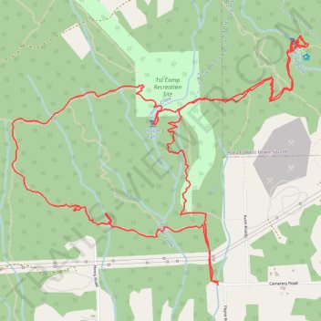 Chaster Falls and Gibsons Creek Falls loop on Elphinstone Mountain trail, distance, elevation, map, profile, GPS track
