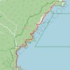 Murramarang South Coast Walk between Pretty Beach and Depot Beach trail, distance, elevation, map, profile, GPS track