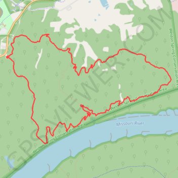 Lewis & Clark Loop Trail via Lewis Trail in Weldon Spring Conservation Area trail, distance, elevation, map, profile, GPS track