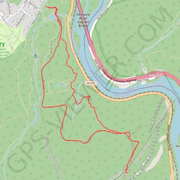 Mount Minsi via Council Rock, Lookout Rock and Minsi Lookout trail, distance, elevation, map, profile, GPS track