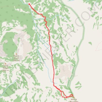 Moose Mountain via Teton Crest Trail trail, distance, elevation, map, profile, GPS track