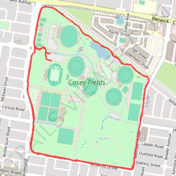 Casey Fields Loop trail, distance, elevation, map, profile, GPS track