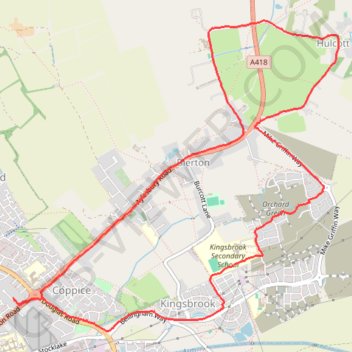 Kingsbook loop run trail, distance, elevation, map, profile, GPS track