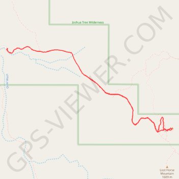 Lost Horse Mine trail, distance, elevation, map, profile, GPS track