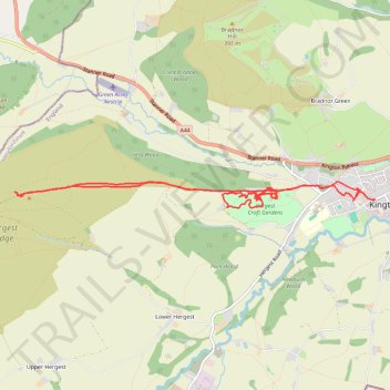 Hergest Ridge and Hergest Croft Gardens trail, distance, elevation, map, profile, GPS track