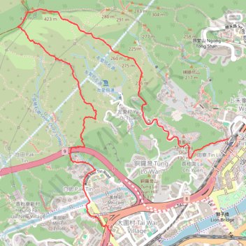 Hong Kong Trail Run - Shatin trail, distance, elevation, map, profile, GPS track