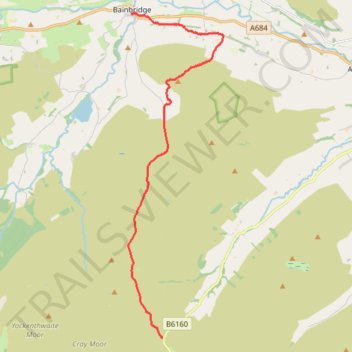 Hike from Kirkstone Pass to Bainbridge via Addlebrough trail, distance, elevation, map, profile, GPS track