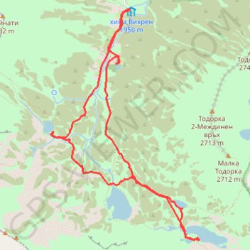 Bynderishki Lakes (circular) trail, distance, elevation, map, profile, GPS track