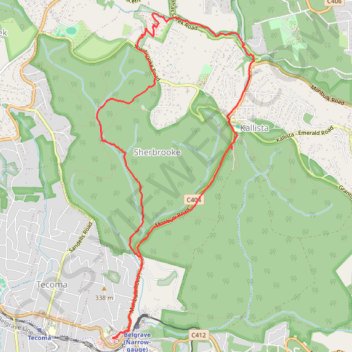 Sherbrooke, Alfred Nicholas trail, distance, elevation, map, profile, GPS track