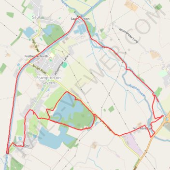 Frampton on Severn loop walk trail, distance, elevation, map, profile, GPS track