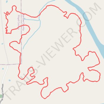 Kingston Downs Mountain Bike Trails: KD Man Loop trail, distance, elevation, map, profile, GPS track