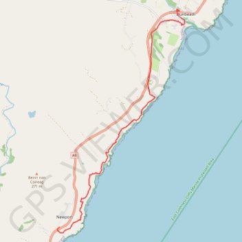 John O'Groats Trail - Berriedale to Dunbeath trail, distance, elevation, map, profile, GPS track