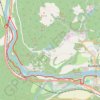 Walk over A9 bridge over River Braan by pedestrian pavement (sidewalk) and small diversion for SGN gas pipeline route then Fiddlers path trail, distance, elevation, map, profile, GPS track