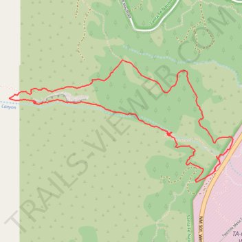 Loop, Nail trail to Pajarito Canyon trail, distance, elevation, map, profile, GPS track