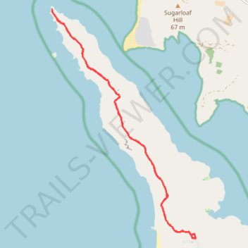 Tomales Point Trail in Point Reyes National Seashore trail, distance, elevation, map, profile, GPS track