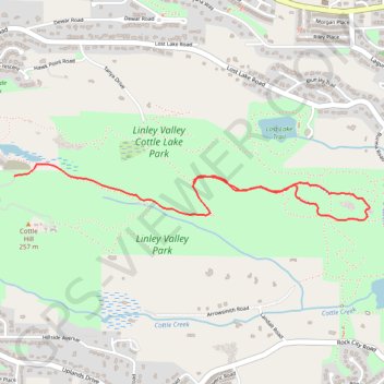 Linley Valley Park trail, distance, elevation, map, profile, GPS track