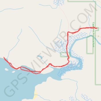 San Josef Bay trail, distance, elevation, map, profile, GPS track