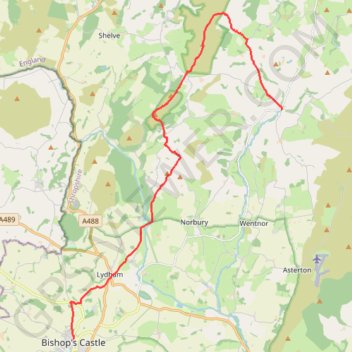 Bridges to Bishops Castle trail, distance, elevation, map, profile, GPS track