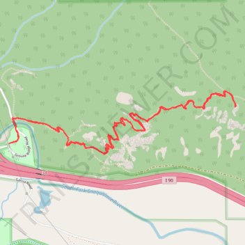 Dirty Harry's Balcony in Middle Fork Snoqualmie Natural Resources Conservation Area trail, distance, elevation, map, profile, GPS track
