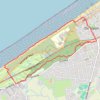Kronkelend bospad in De Haan – Strandpromenade De Haan rondtocht vanuit Concessiewijk trail, distance, elevation, map, profile, GPS track