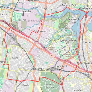 Auburn Circle trail, distance, elevation, map, profile, GPS track