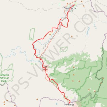 Wallangara - Stanthorpe trail, distance, elevation, map, profile, GPS track