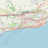 Folkestone trail, distance, elevation, map, profile, GPS track