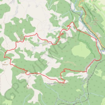 MAGLEŠ Lastra - Zabava - Kušakovići - vrh Pali - Gornje Lesk... trail, distance, elevation, map, profile, GPS track