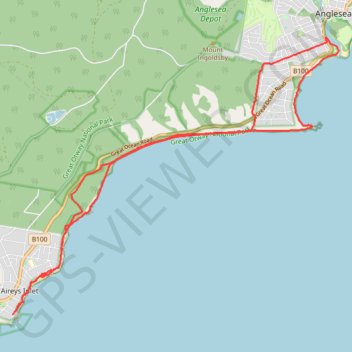 Anglesea - Aireys Inlet trail, distance, elevation, map, profile, GPS track