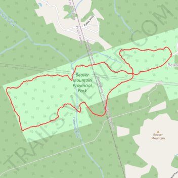 Beaver Mountain Provincial Park Loop Trail trail, distance, elevation, map, profile, GPS track