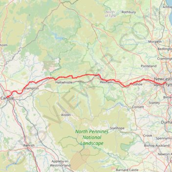 Carlisle Running trail, distance, elevation, map, profile, GPS track