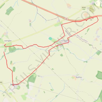 Uppington Circular walk from Uckington trail, distance, elevation, map, profile, GPS track
