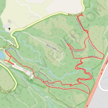 Thimbleberry Trail, Bear Creek Redwoods, CA trail, distance, elevation, map, profile, GPS track