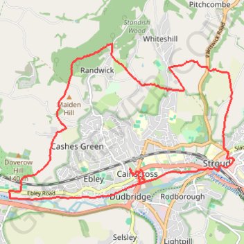 Stroud North loop trail, distance, elevation, map, profile, GPS track