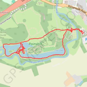 Painshill Loop trail, distance, elevation, map, profile, GPS track