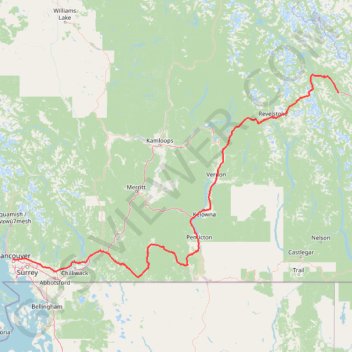 Vancouver - Golden trail, distance, elevation, map, profile, GPS track