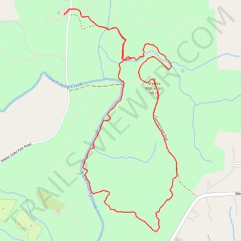 Medoc Mountain via Bear Swamp Trail, Summit Loop Trail and Dam Site Loop Trail trail, distance, elevation, map, profile, GPS track