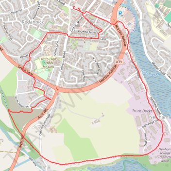 Newham loop Truro trail, distance, elevation, map, profile, GPS track