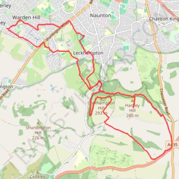 Cheltenham Seven Springs Loop Walking trail, distance, elevation, map, profile, GPS track