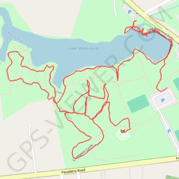 Lake Waterford Park trail, distance, elevation, map, profile, GPS track