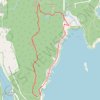 Gorham Mountain Loop via Kief Pound and Ocean Path in Acadia National Park trail, distance, elevation, map, profile, GPS track