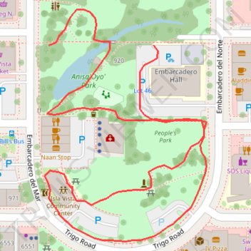 Anisq'Oyo' Park trail, distance, elevation, map, profile, GPS track