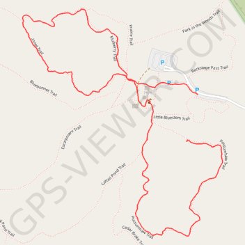 Cedar Ridge Preserve loop trails trail, distance, elevation, map, profile, GPS track