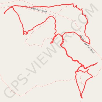 Ah-Shi-Sle-Pah Loop trail, distance, elevation, map, profile, GPS track