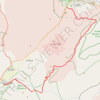 Nahal Shualim to Midreshet Ben-Gurion trail, distance, elevation, map, profile, GPS track