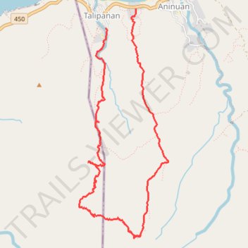 Mount Talipanan trail, distance, elevation, map, profile, GPS track