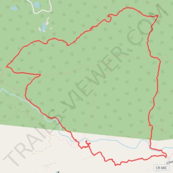 Elkhorn Creek area trails in Roosevelt National Forest trail, distance, elevation, map, profile, GPS track