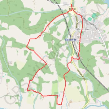 Loop Walk - Balcombe trail, distance, elevation, map, profile, GPS track