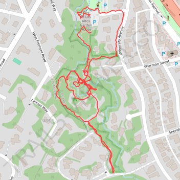 Redwood Grove Nature Preserve trail, distance, elevation, map, profile, GPS track
