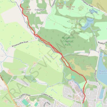 West Highland Way between Milngavie and Craigallian Loch trail, distance, elevation, map, profile, GPS track